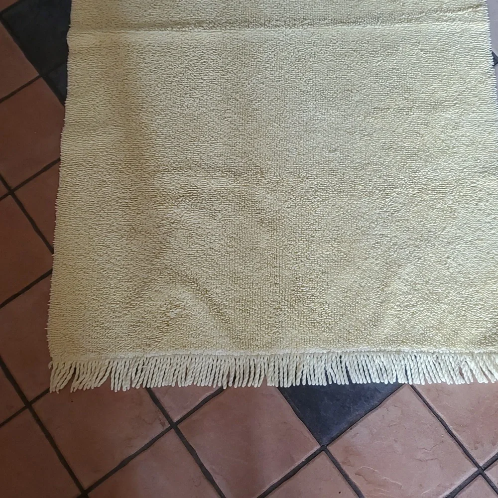 Vintage Yellow Chenille Textured 27.5